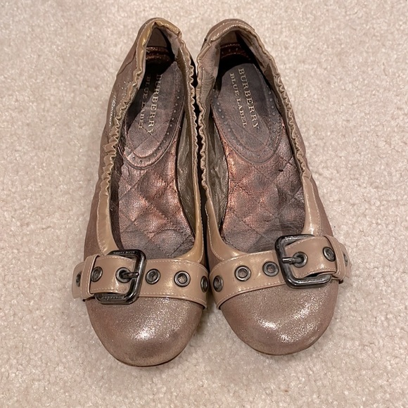 Burberry Blue Label Gold Shoes with Short Heel - Picture 1 of 5